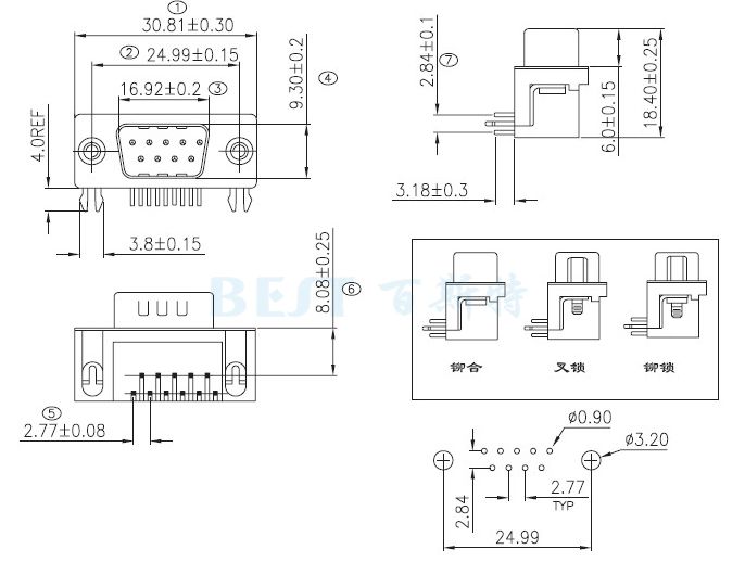DB衔接器DR-9P-04