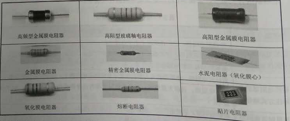 可调电阻器表形特点对比图