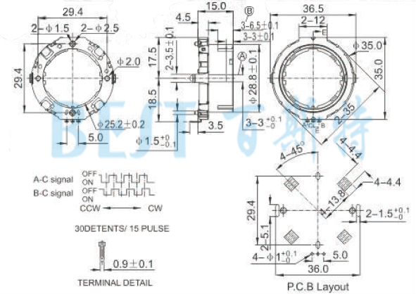 编码器EC35参考图纸