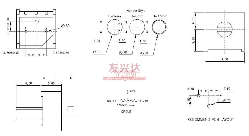 3386电位器_3386P_技术参数 3386电位器_3386P_技术参数