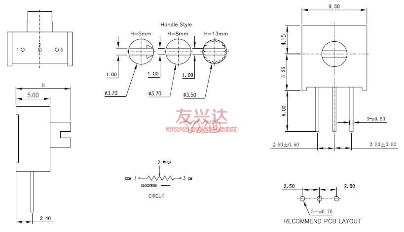 3386电位器_3386W_技术参数 3386电位器_3386W_技术参数